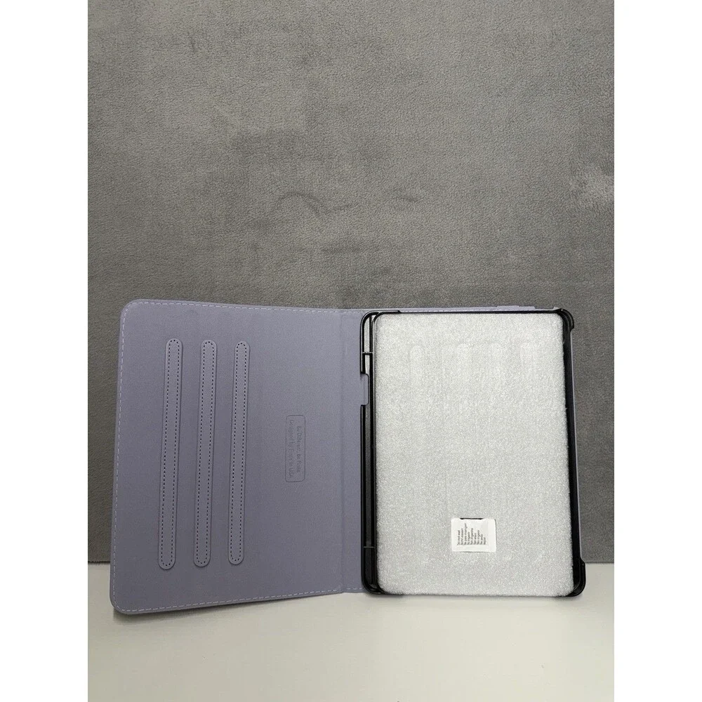 Case for iPad Air 11-inch Lavender Blue Rose Gold Marble Angle View Cover